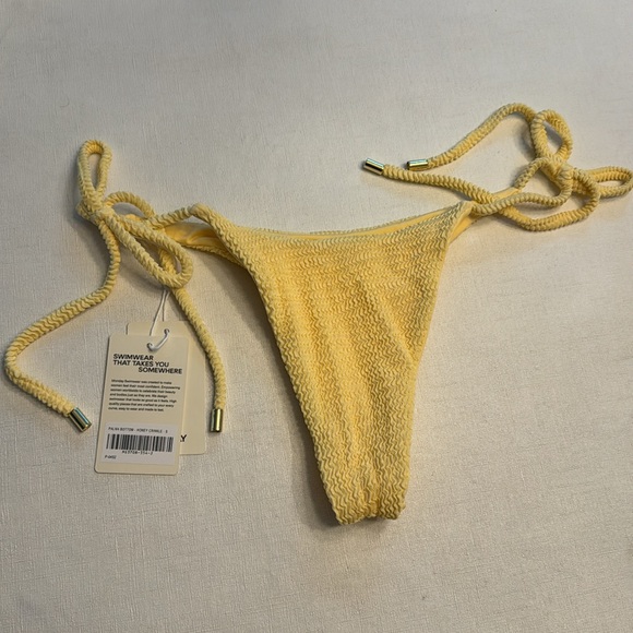 NWT Monday Swimwear PALMA BOTTOM - HONEY CRINKLE - Picture 3 of 7